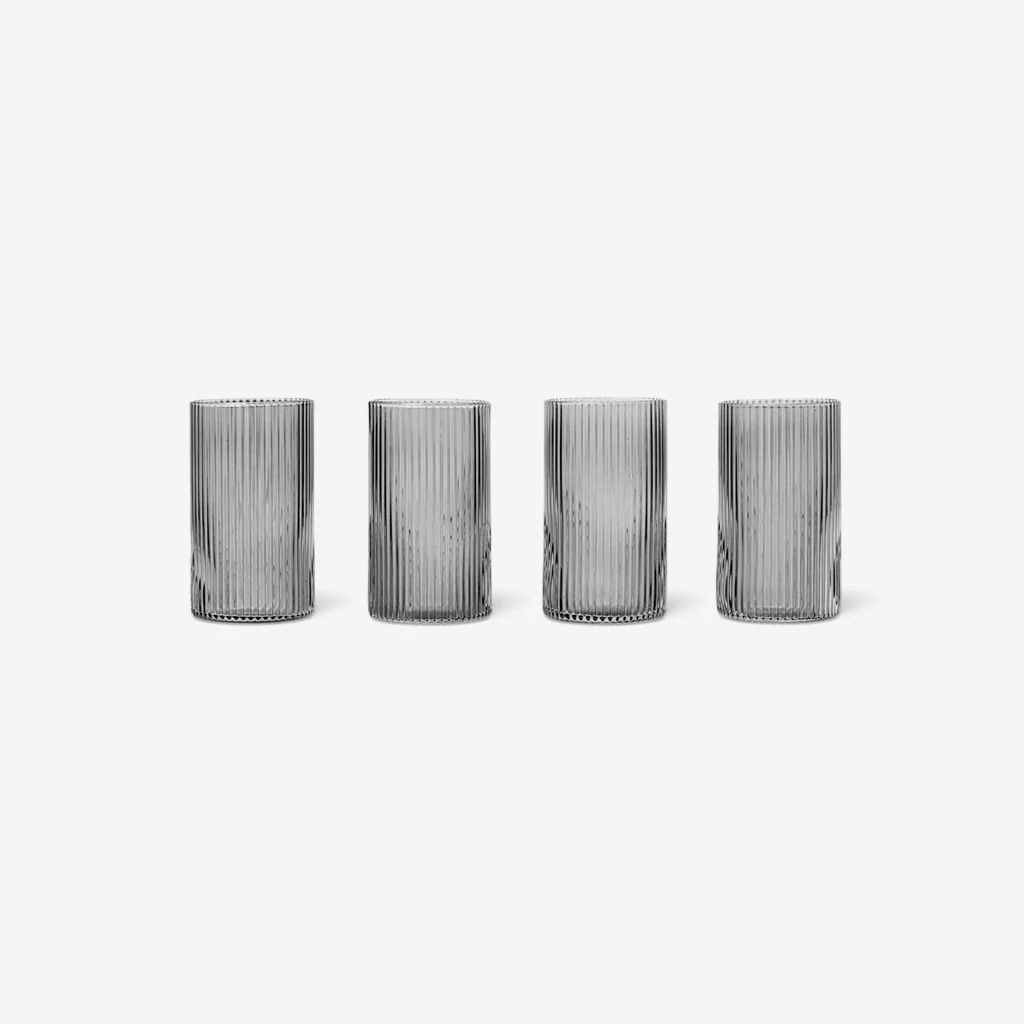 Ferm Living Ripple Verrines Set Smoke