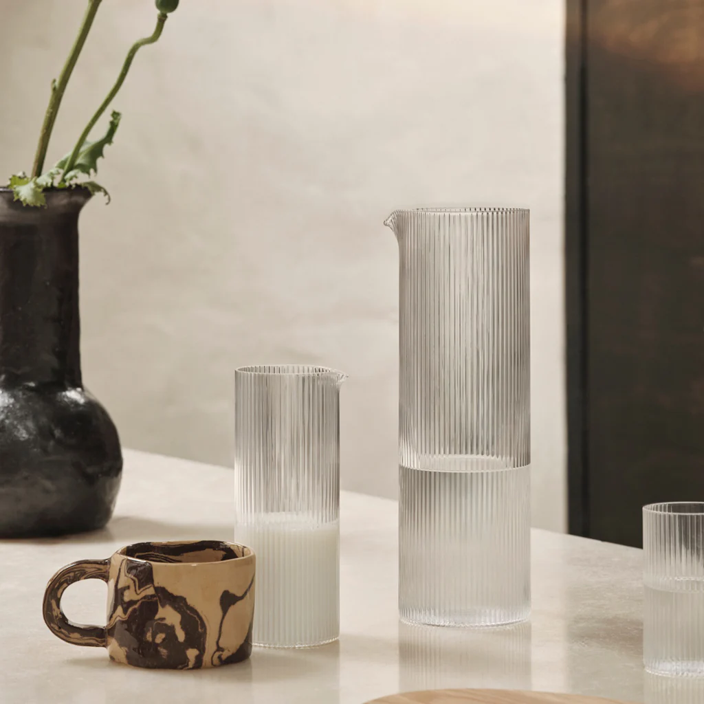 Ferm Living Ripple Water Jug Clear - Image 2