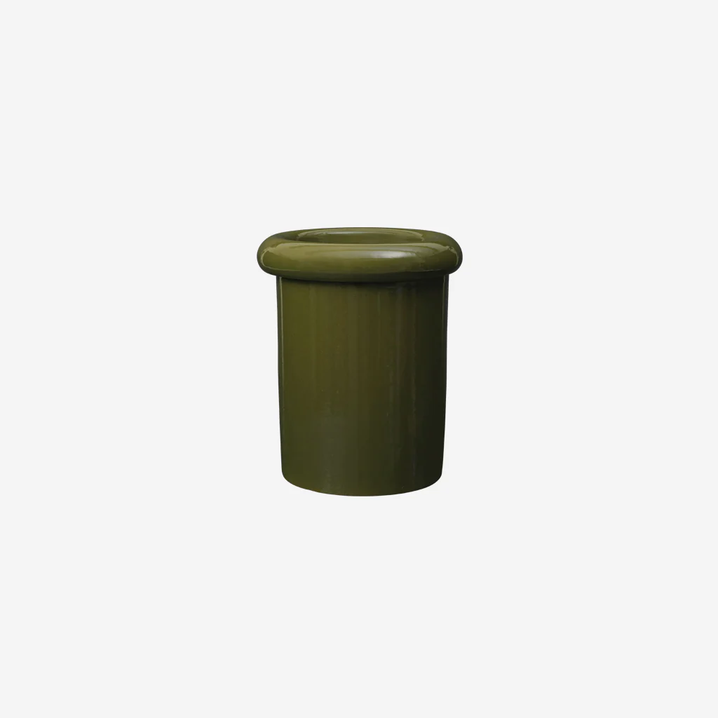 Ferm Living Rollo Pot Moss Green Small