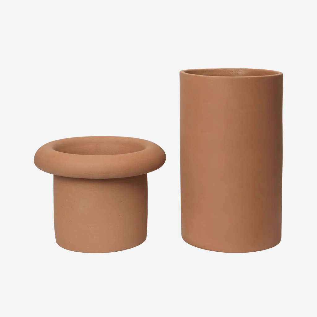 Ferm Living Rollo Pot Terracotta Large - Image 3