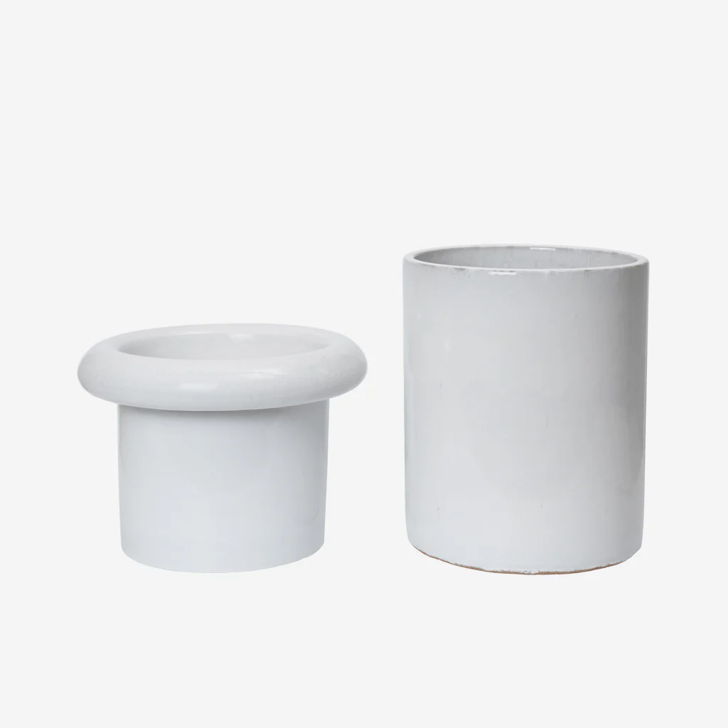 Ferm Living Rollo Pot White Small - Image 4