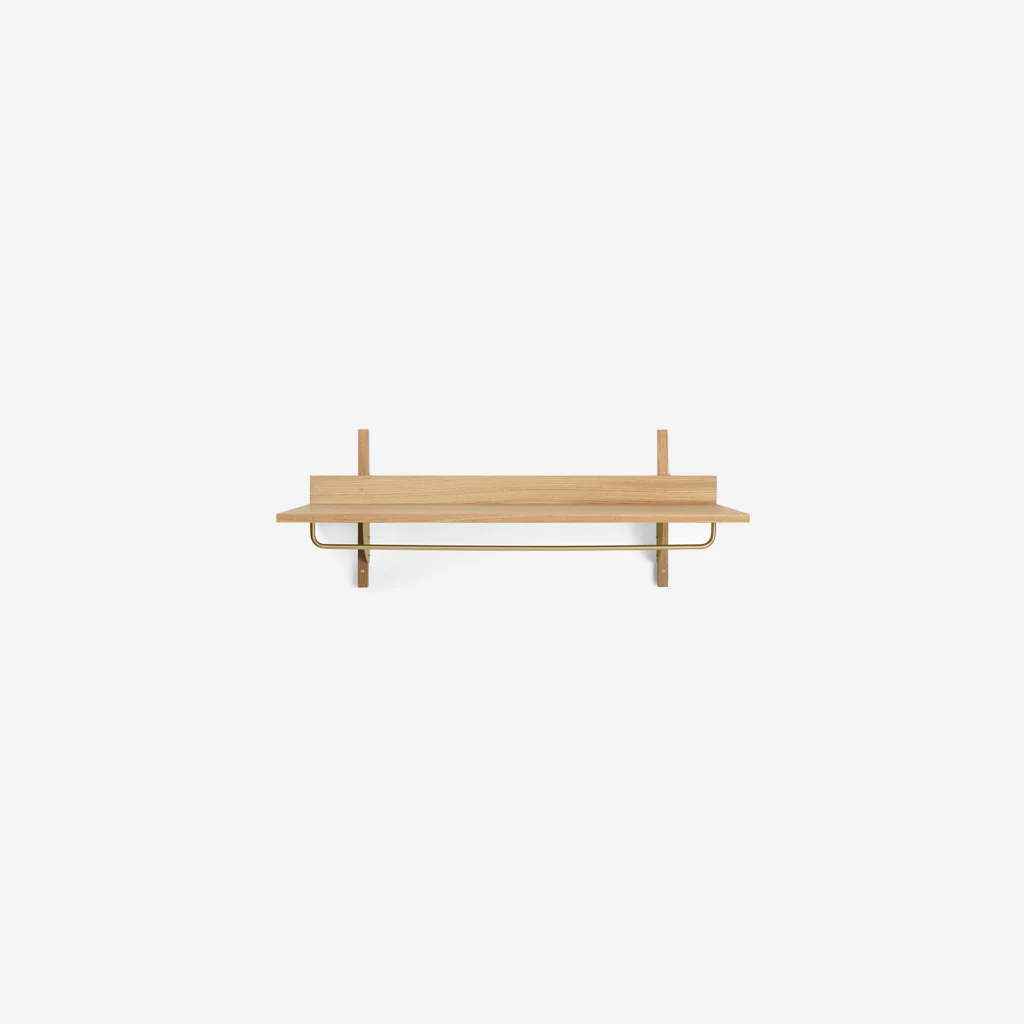 Ferm Living Sector Rack Shelf Oak Brass
