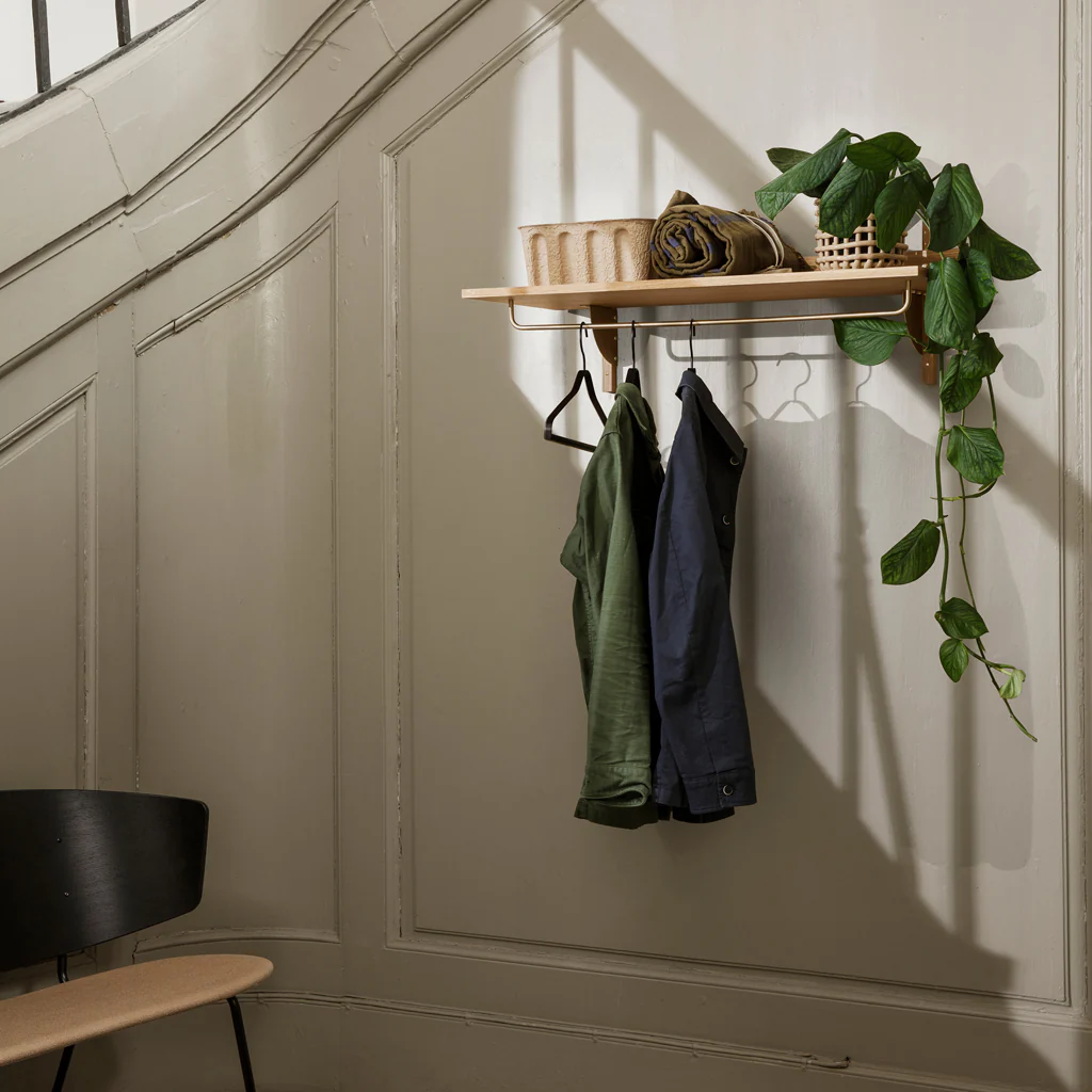 Ferm Living Sector Rack Shelf Oak Brass - Image 2