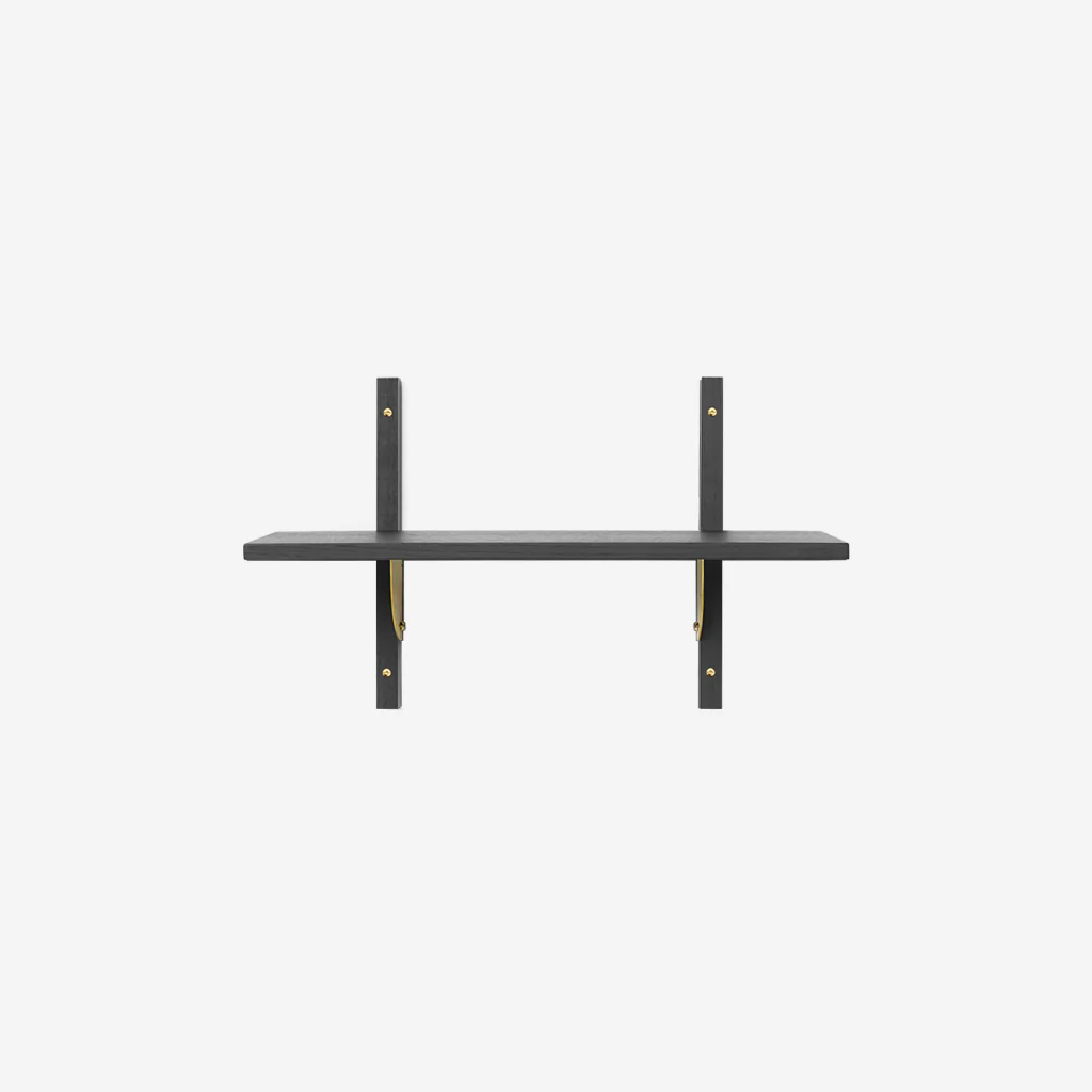 Ferm Living Sector Shelf Single Narrow Black Brass