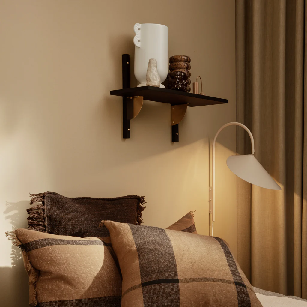 Ferm Living Sector Shelf Single Narrow Black Brass - Image 2