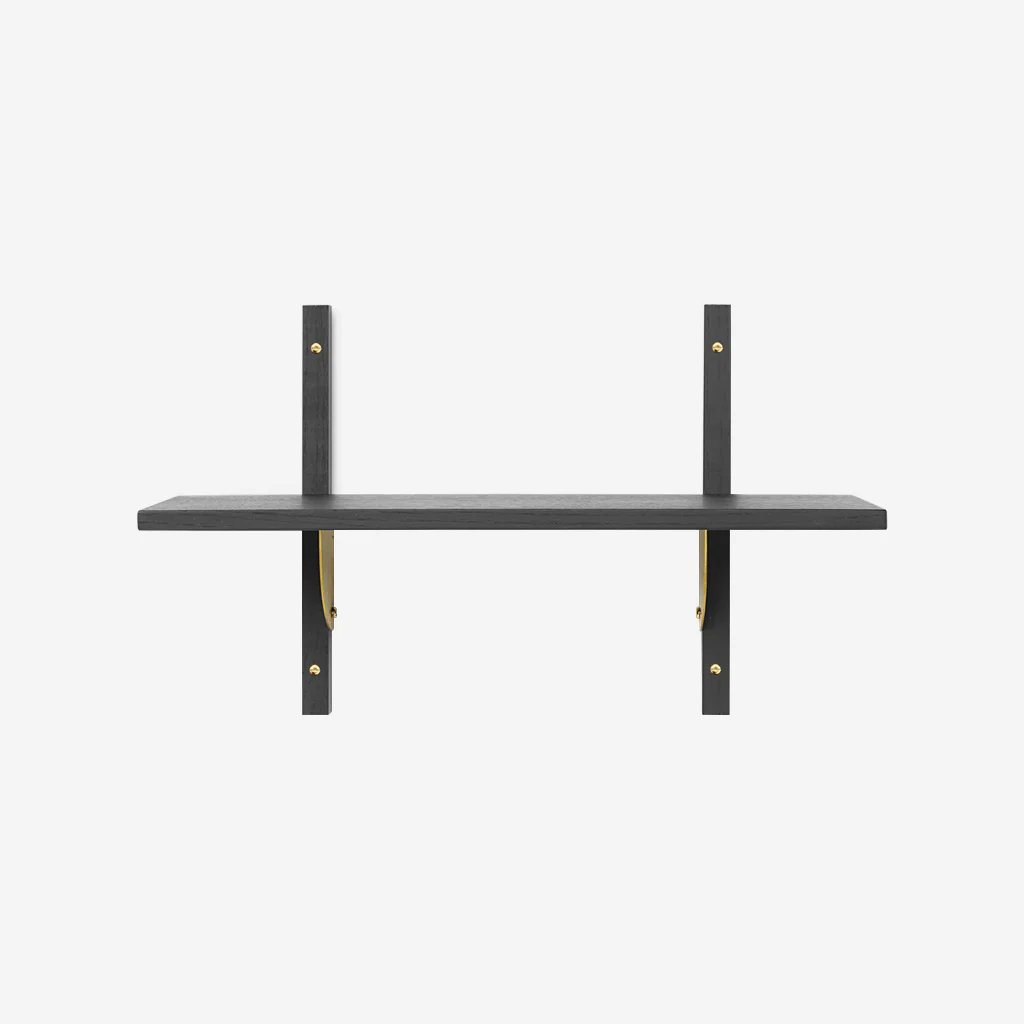 Ferm Living Sector Shelf Single Narrow Black Brass - Image 3