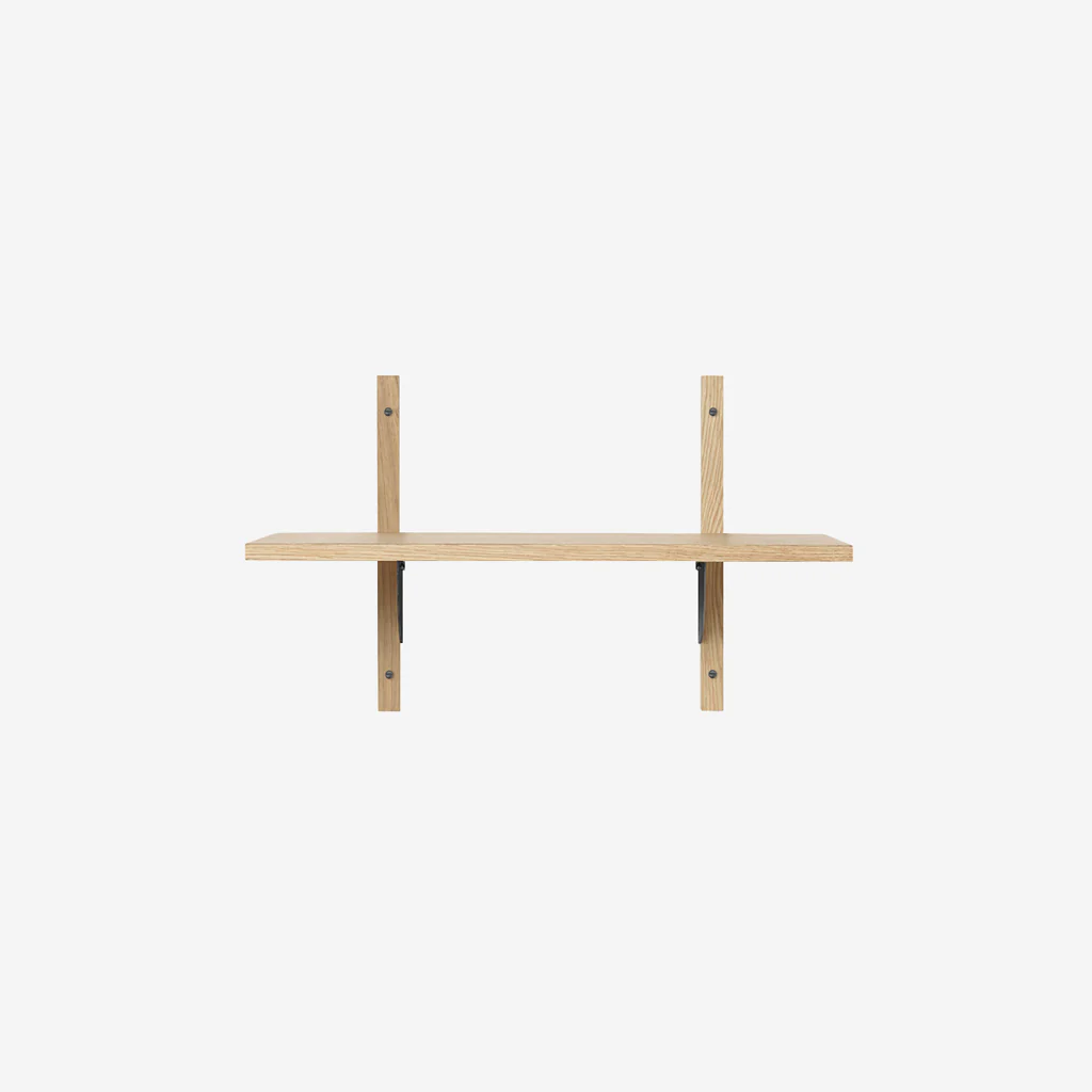 Ferm Living Sector Shelf Single Narrow Oak Black