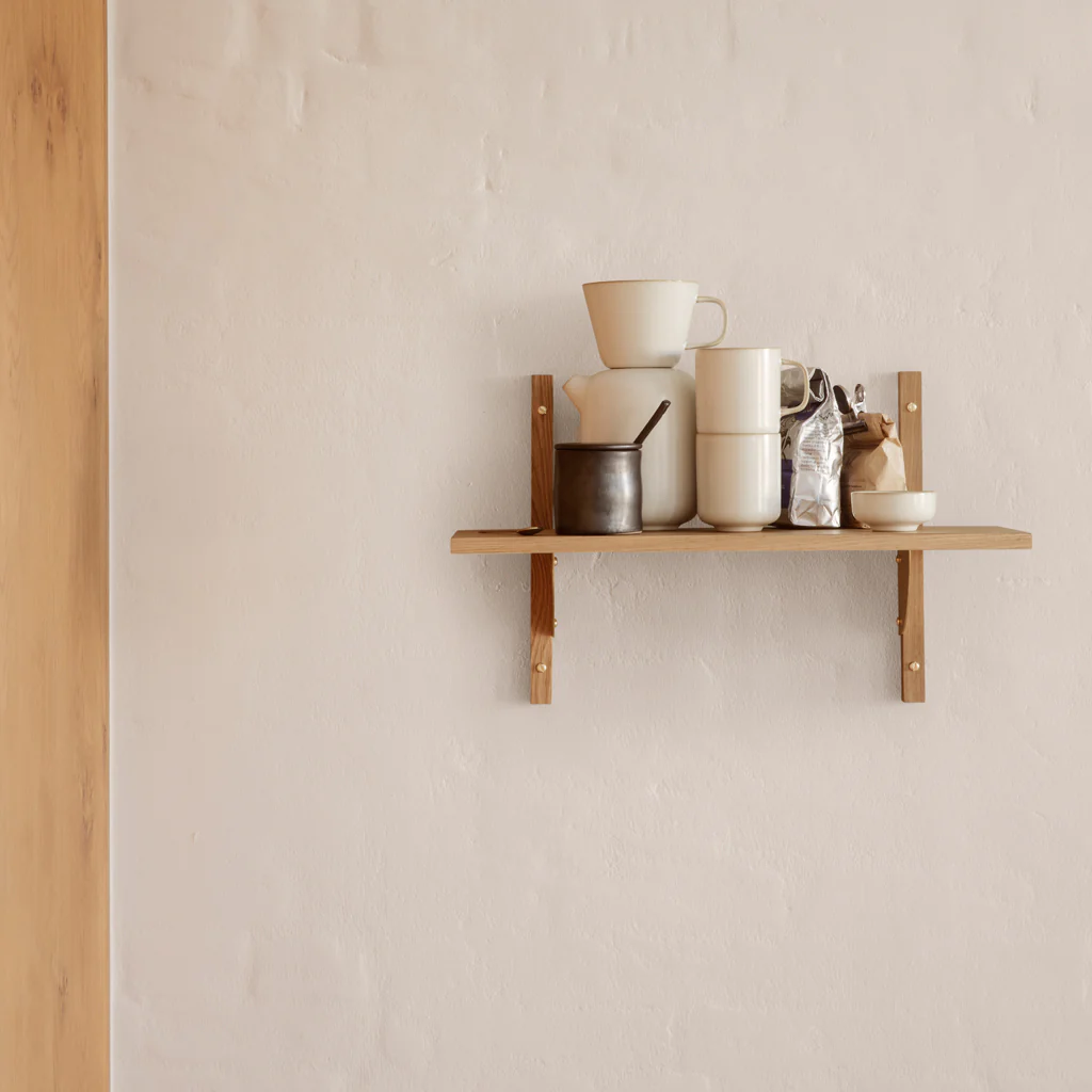 Ferm Living Sector Shelf Single Narrow Oak Brass - Image 4