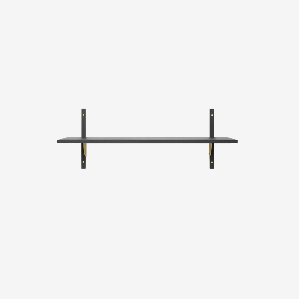 Ferm Living Sector Shelf Single Wide Black Brass