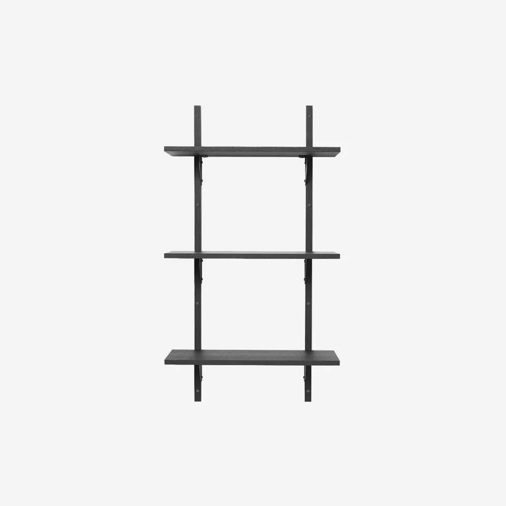 Ferm Living Sector Shelf Triple Narrow Black Black