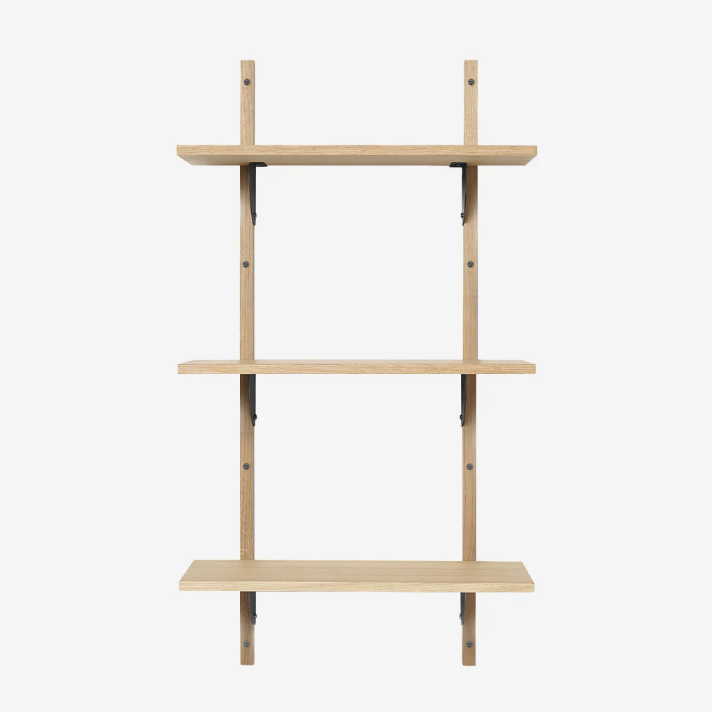 Ferm Living Sector Shelf Triple Narrow Oak Black - Image 2