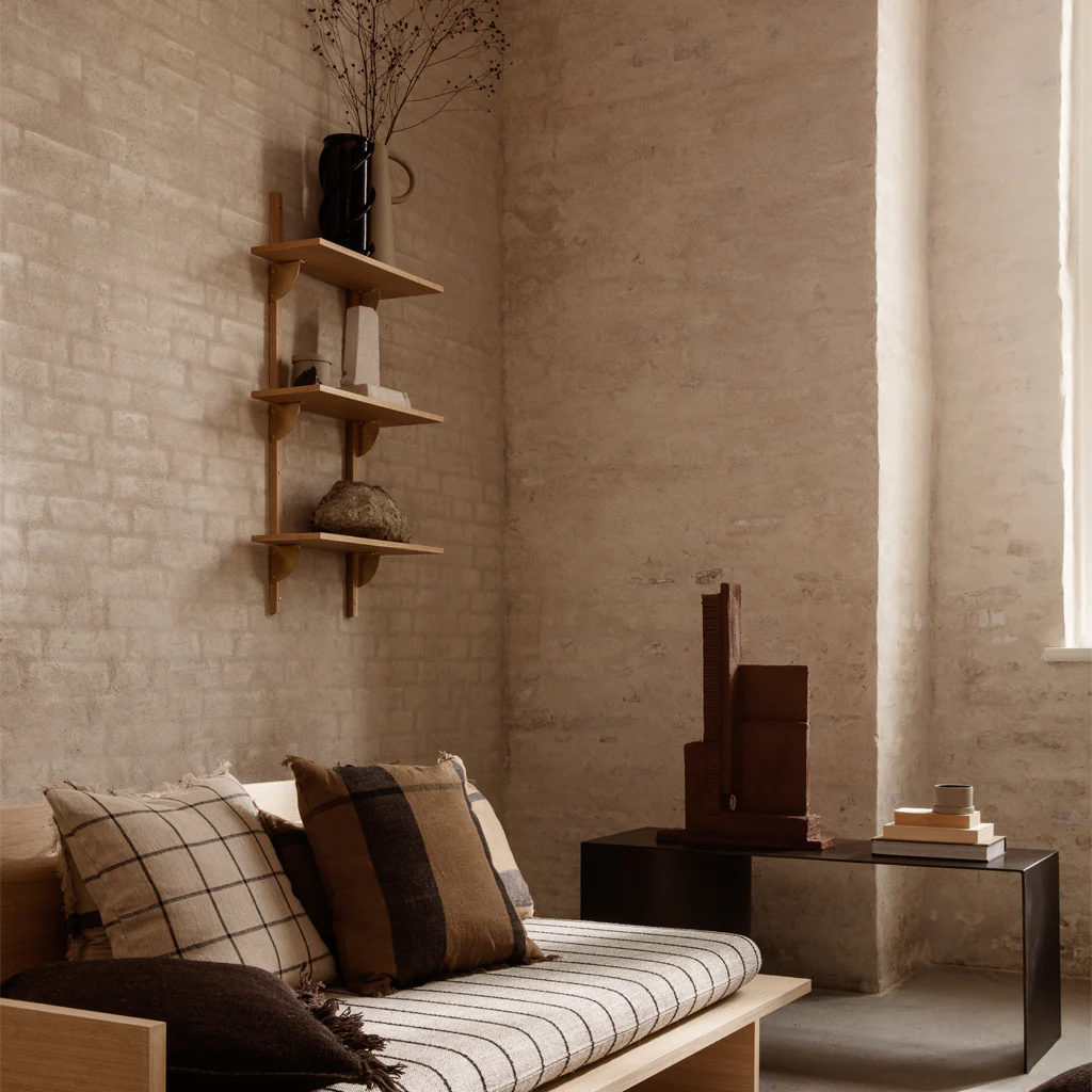 Ferm Living Sector Shelf Triple Narrow Oak Brass - Image 5
