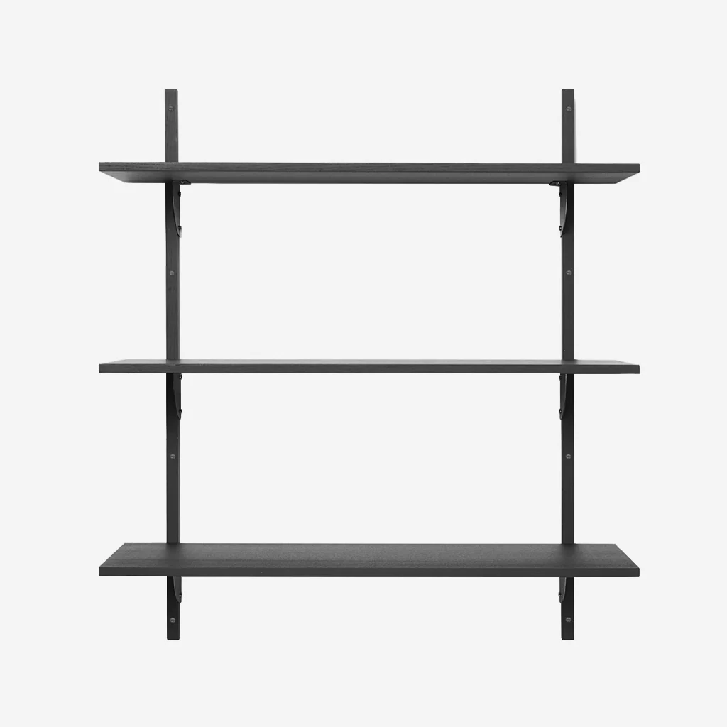 Ferm Living Sector Shelf Triple Wide Black Black - Image 2