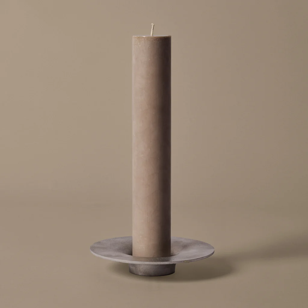 Ferm Living Soothe Block Candle Holder Aluminium - Image 2