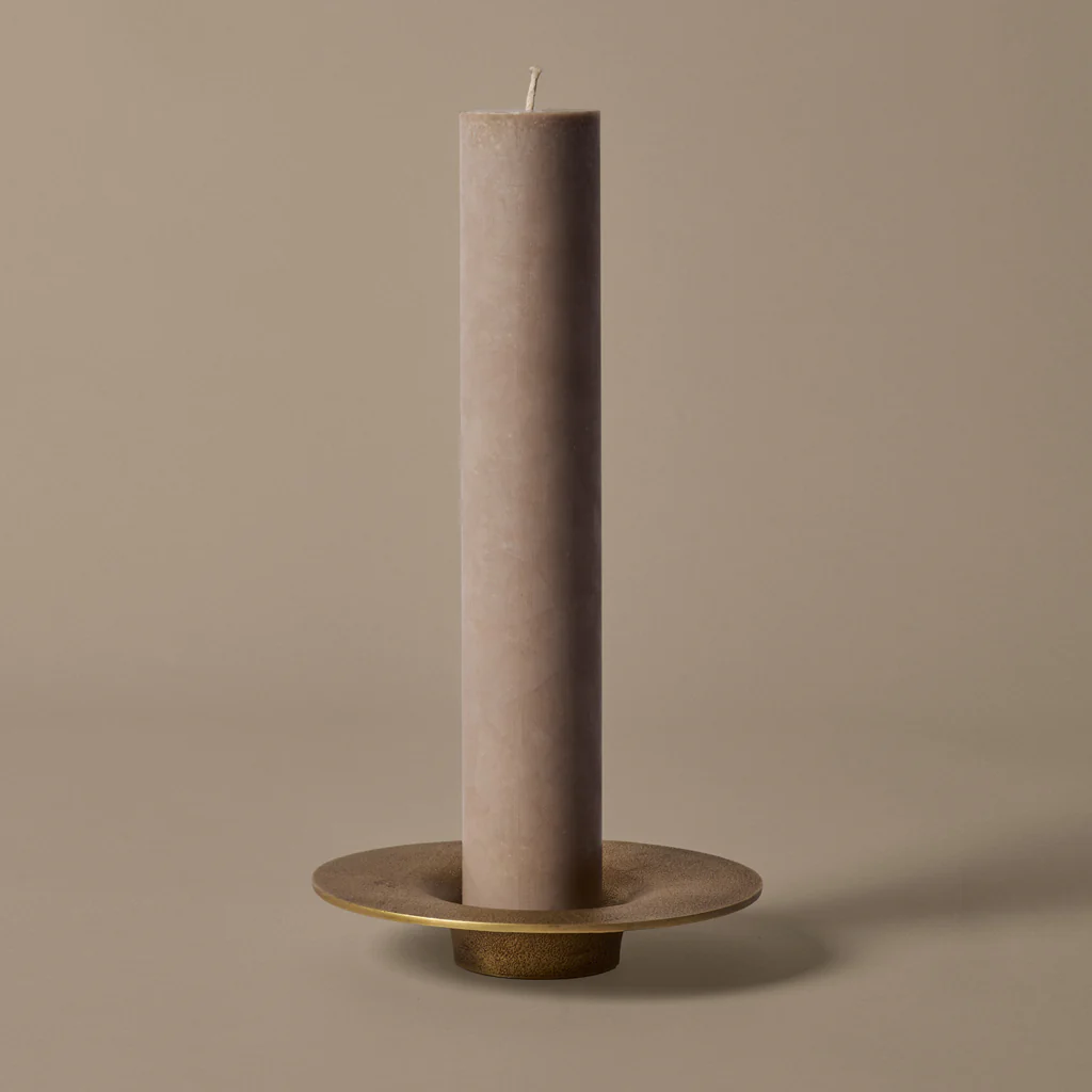 Ferm Living Soothe Block Candle Holder Brass - Image 2