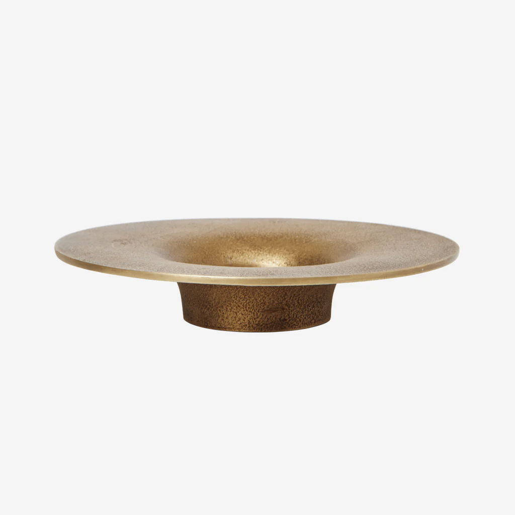 Ferm Living Soothe Block Candle Holder Brass - Image 4