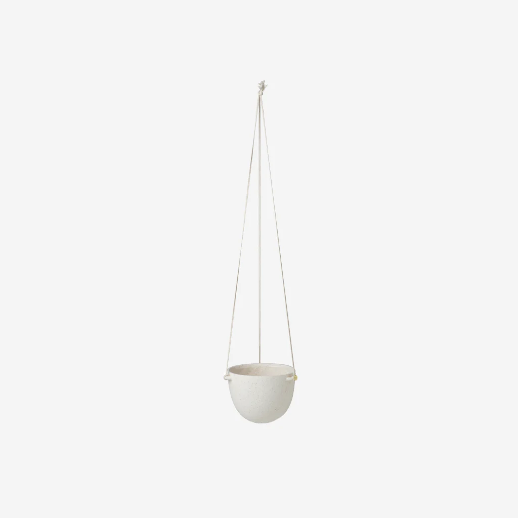 Ferm Living Speckle Hanging Pot Large Off White