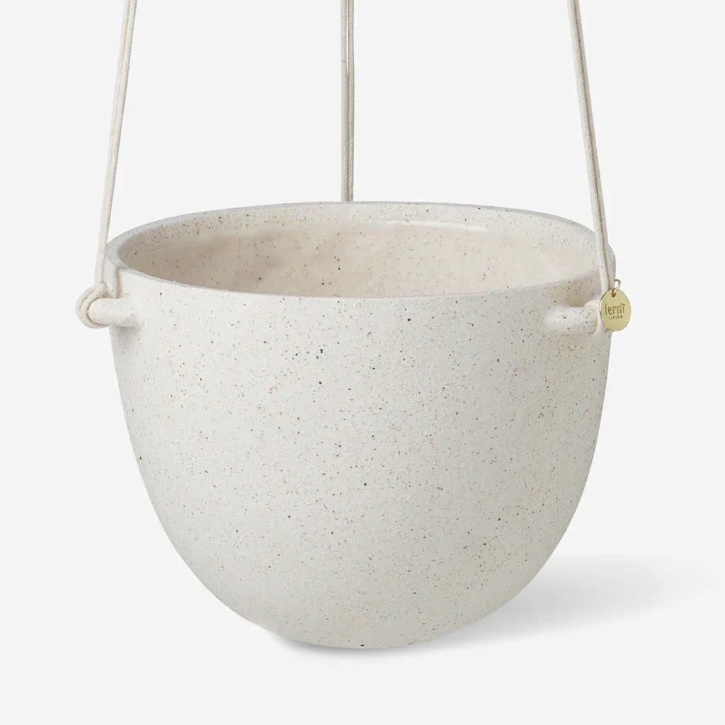 Ferm Living Speckle Hanging Pot Large Off White - Image 4