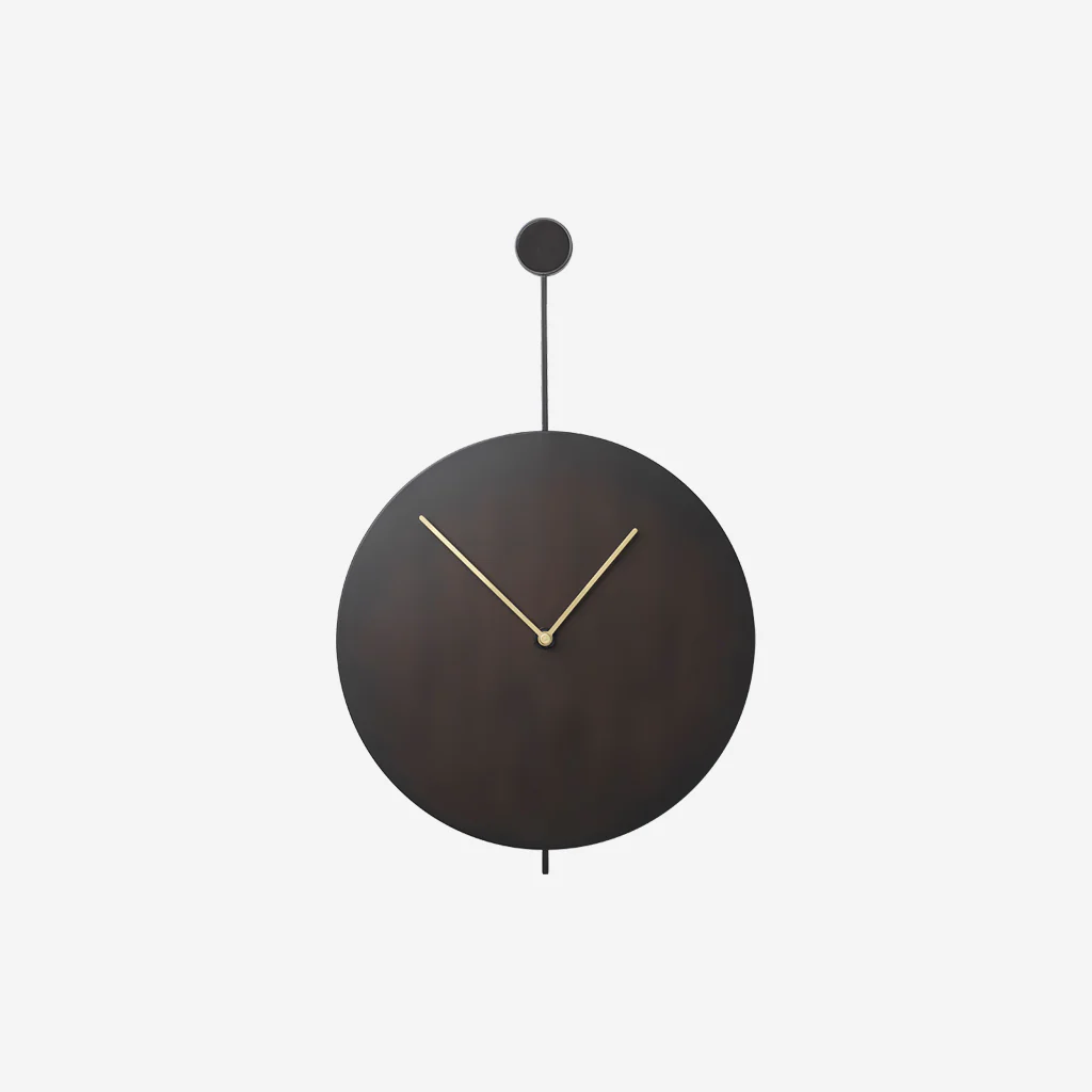 Ferm Living Trace Wall Clock Black Brass