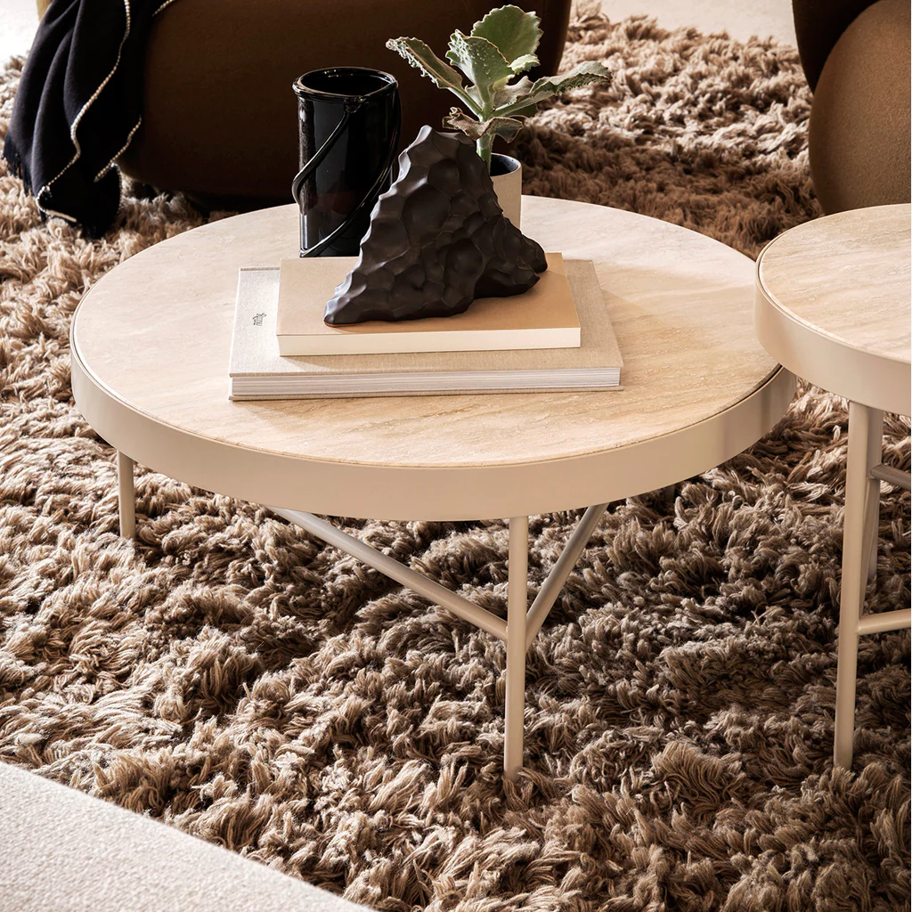 Ferm Living Travertine Coffee Table Cashmere - Image 2