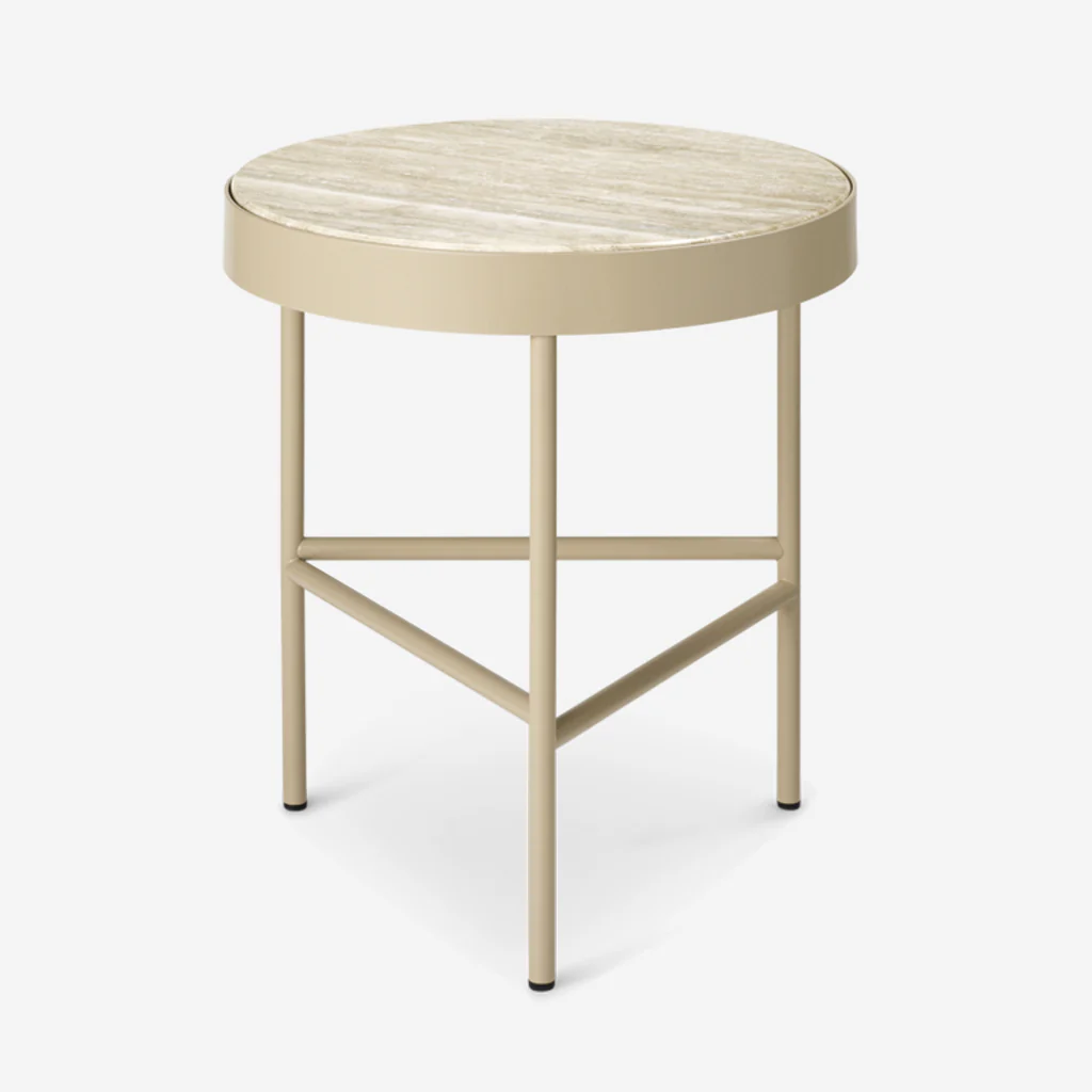 Ferm Living Travertine Side Table Cashmere - Image 2
