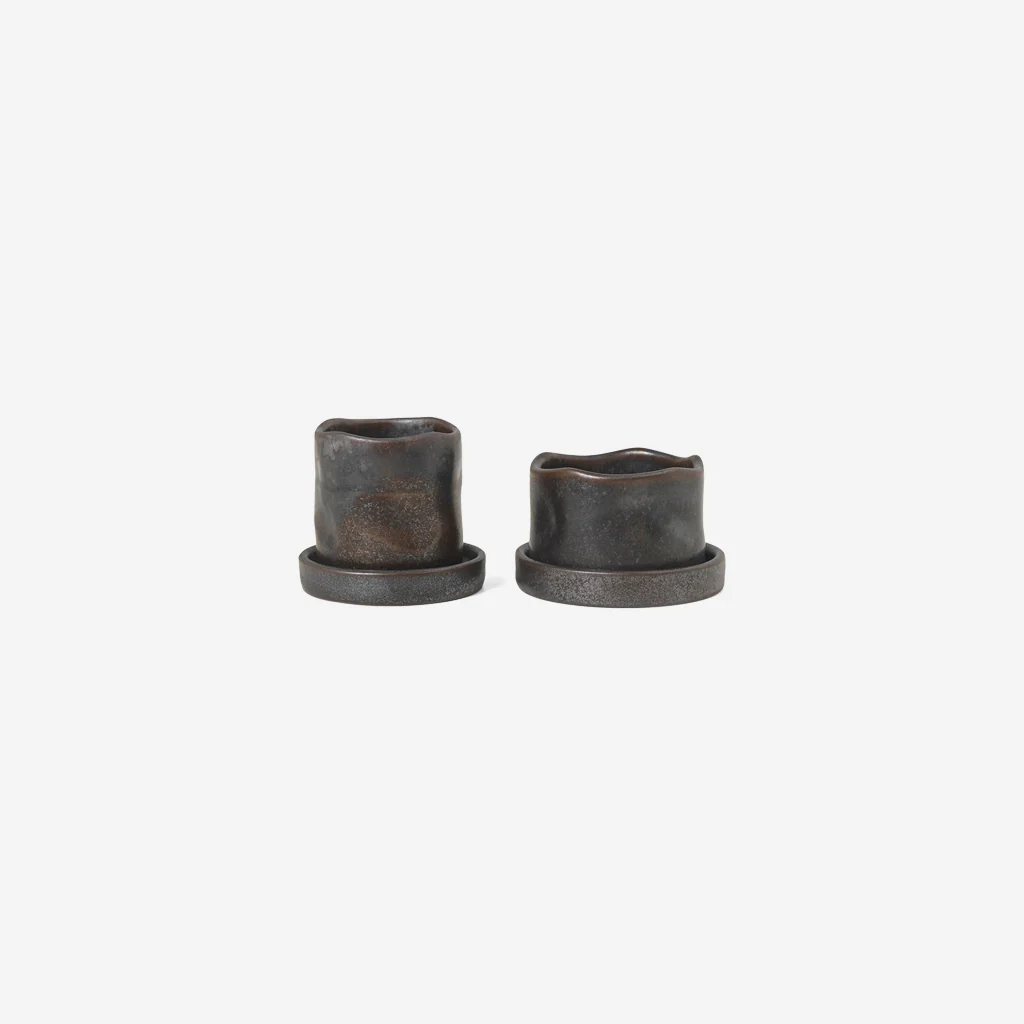 Ferm Living Uneru Mini Pots Set Black