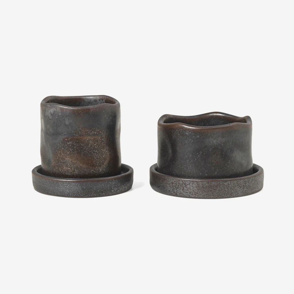 Ferm Living Uneru Mini Pots Set Black - Image 4