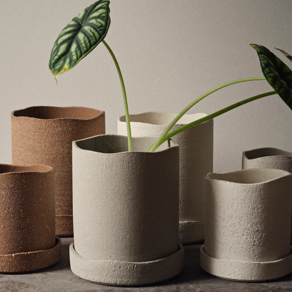 Ferm Living Uneru Pots Grey Small Ø13 - Image 2