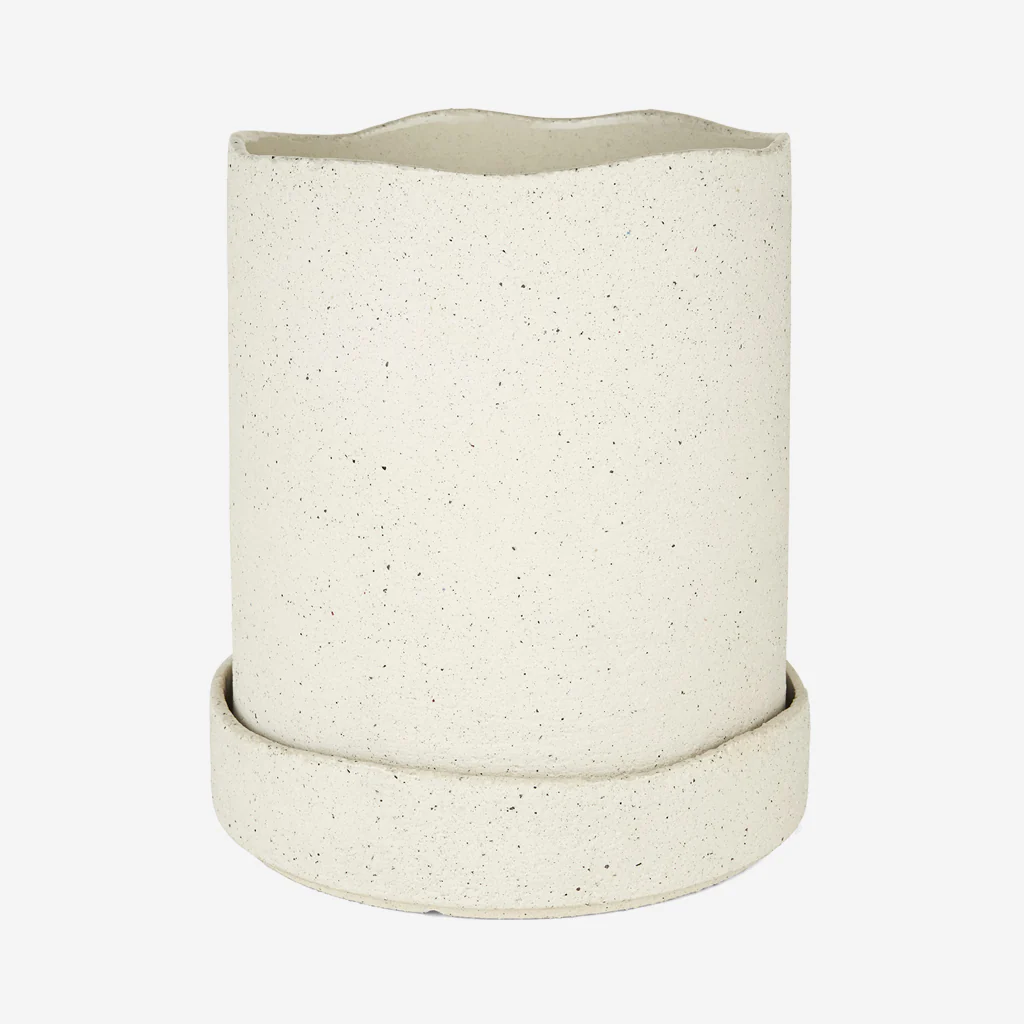 Ferm Living Uneru Pots White Large Ø16 - Image 4