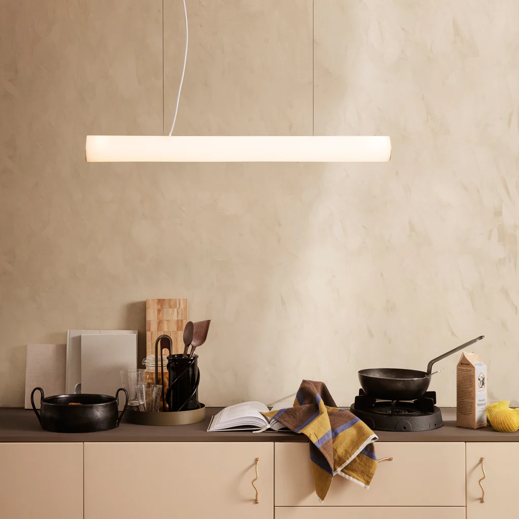 Ferm Living Vuelta Pendant 100cm White/Brass - Image 2