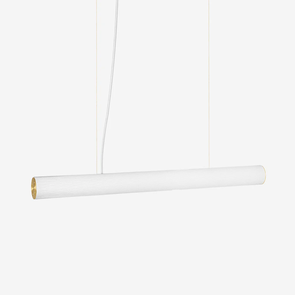 Ferm Living Vuelta Pendant 100cm White/Brass - Image 3