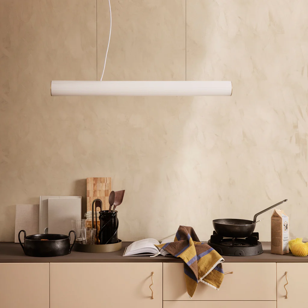 Ferm Living Vuelta Pendant 100cm White/Brass - Image 4