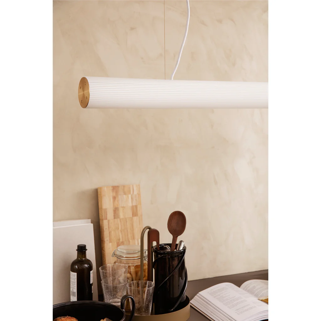 Ferm Living Vuelta Pendant 100cm White/Brass - Image 6