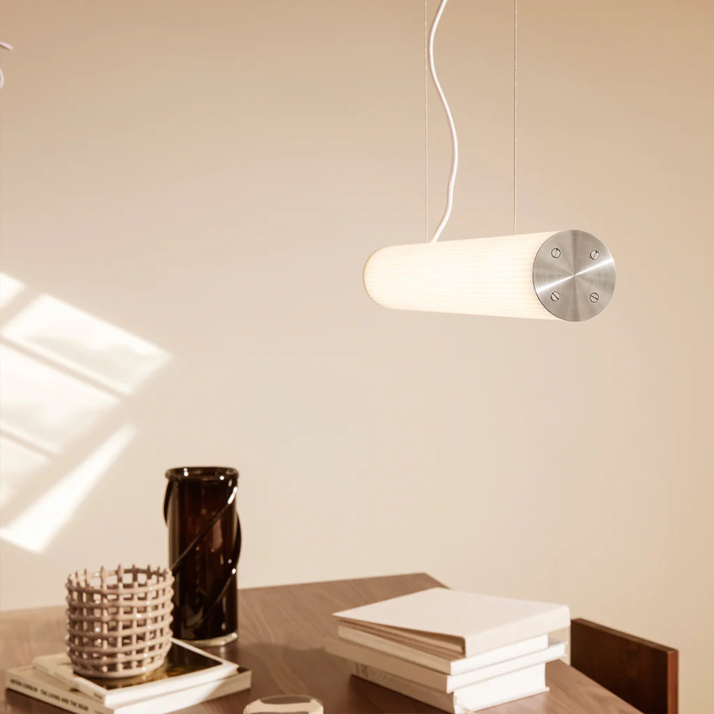 Ferm Living Vuelta Pendant 100cm White/Stainless Steel - Image 2