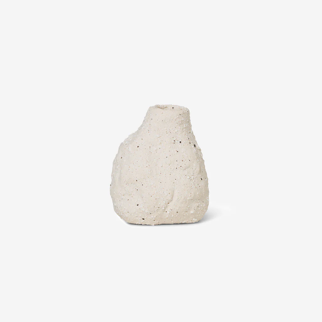 Ferm Living Vulca Vase Off White Stone Mini