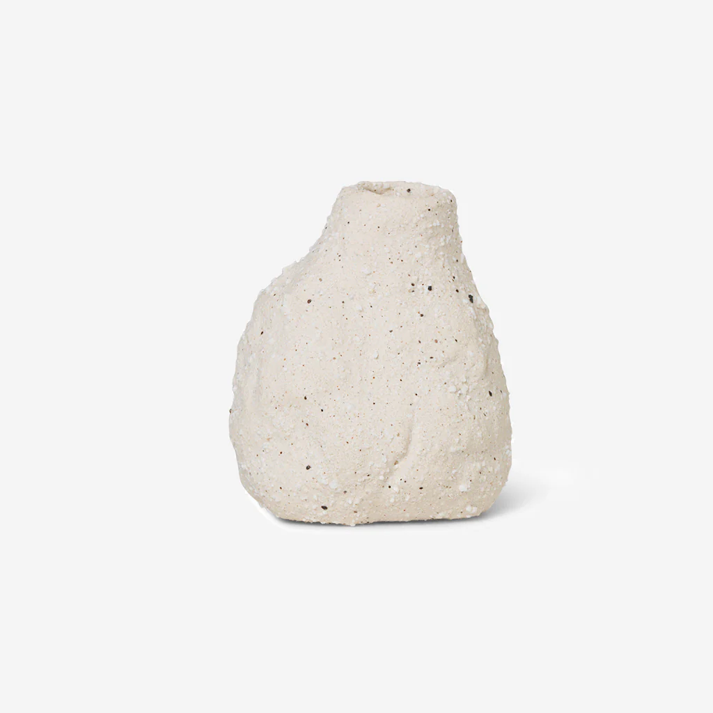 Ferm Living Vulca Vase Off White Stone Mini - Image 3