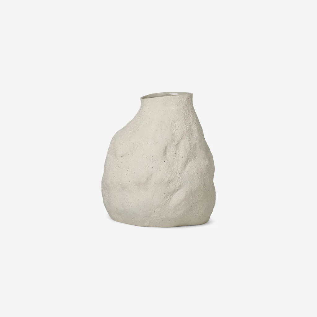 Ferm Living Vulca Vase Off White Stone Medium