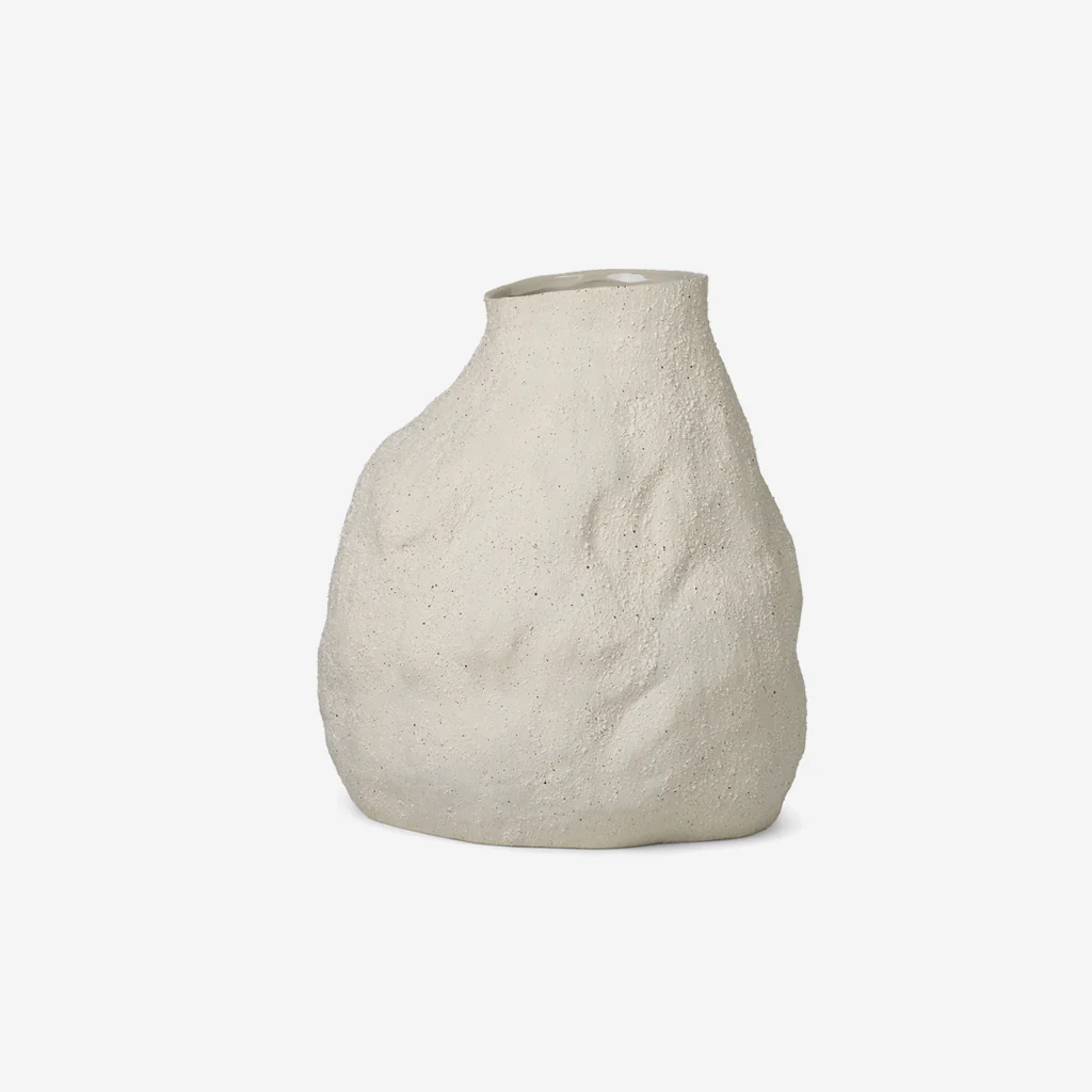 Ferm Living Vulca Vase Off White Stone Medium - Image 3