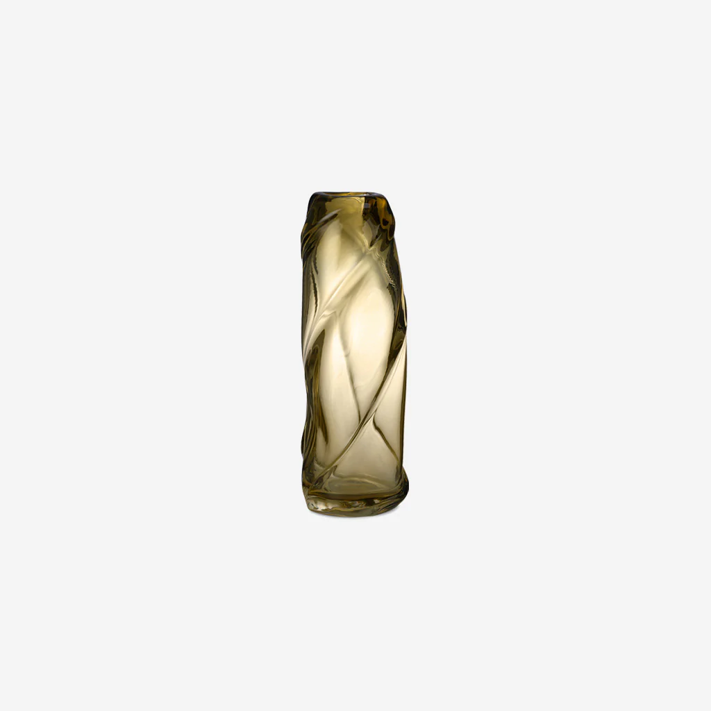 Ferm Living Water Swirl Vase Tall Light Yellow