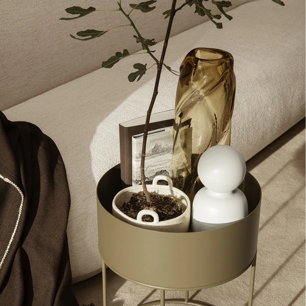 Ferm Living Water Swirl Vase Tall Light Yellow - Image 2