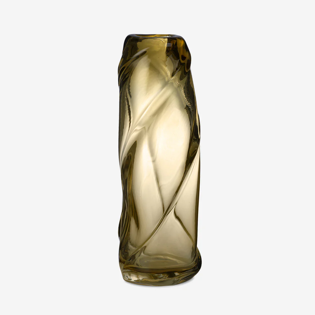 Ferm Living Water Swirl Vase Tall Light Yellow - Image 3