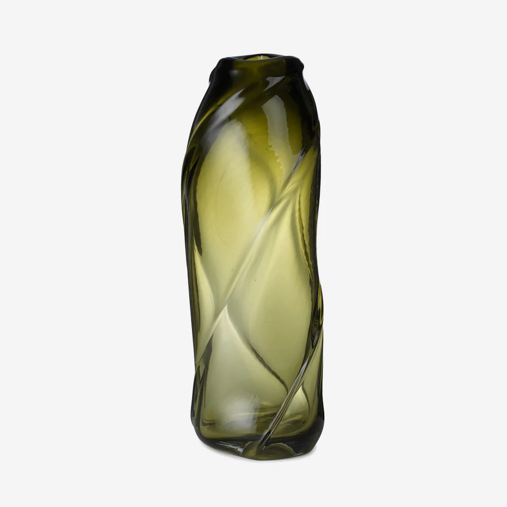 Ferm Living Water Swirl Vase Tall Moss Green - Image 3