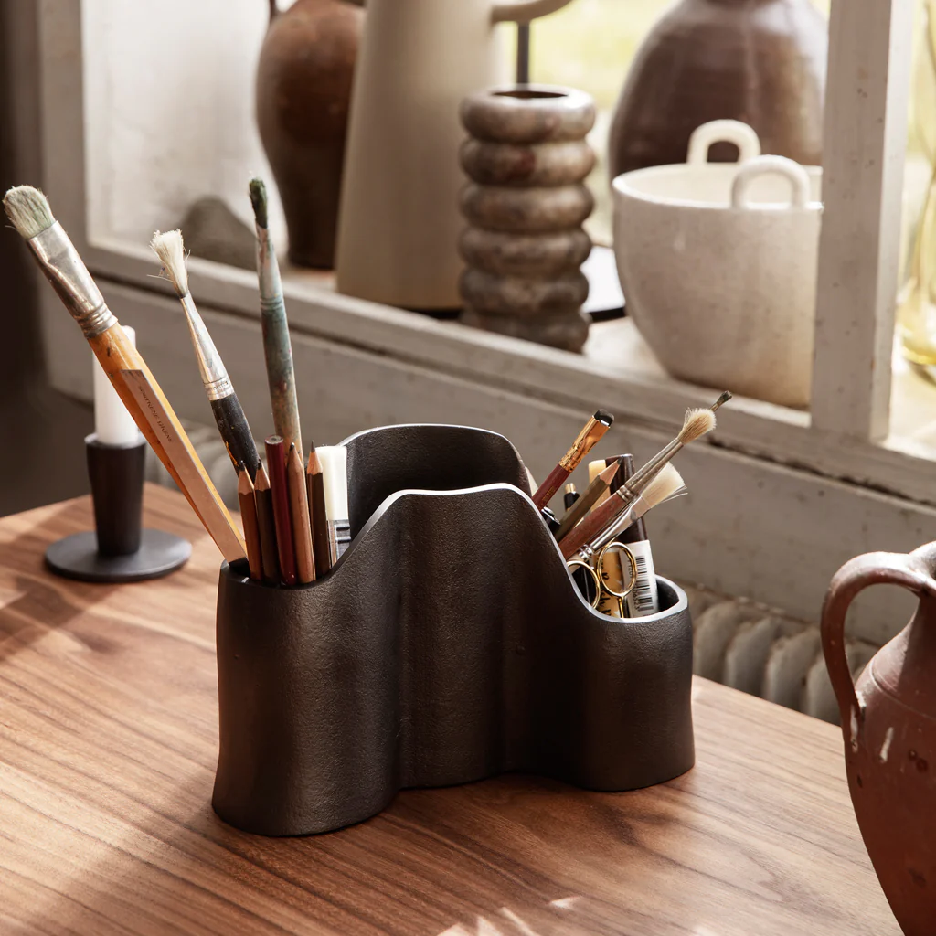 Ferm Living Yama Pencil Holder Blackened Aluminium - Image 2