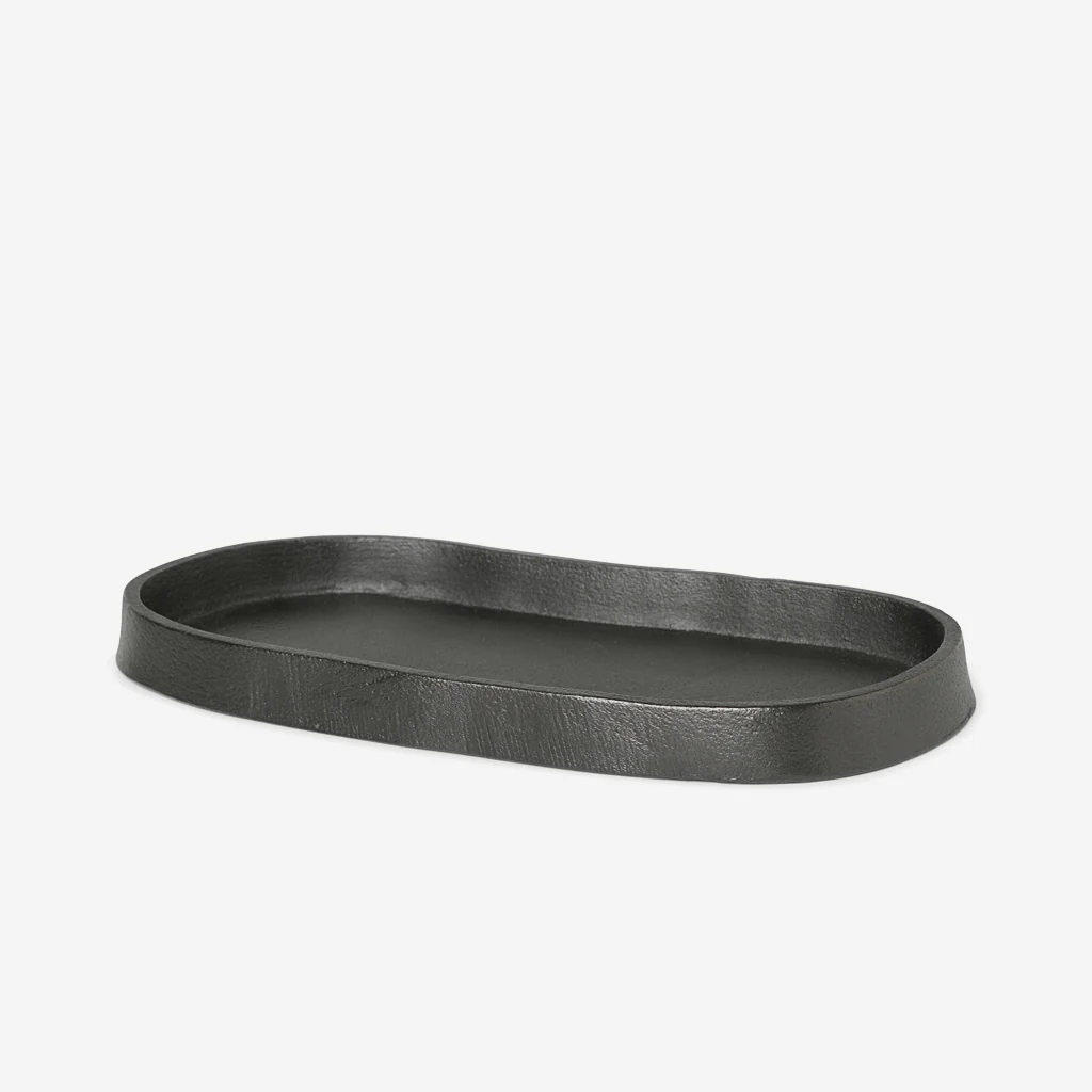 Ferm Living Yama Tray Oval Blackened Aluminium - Image 3