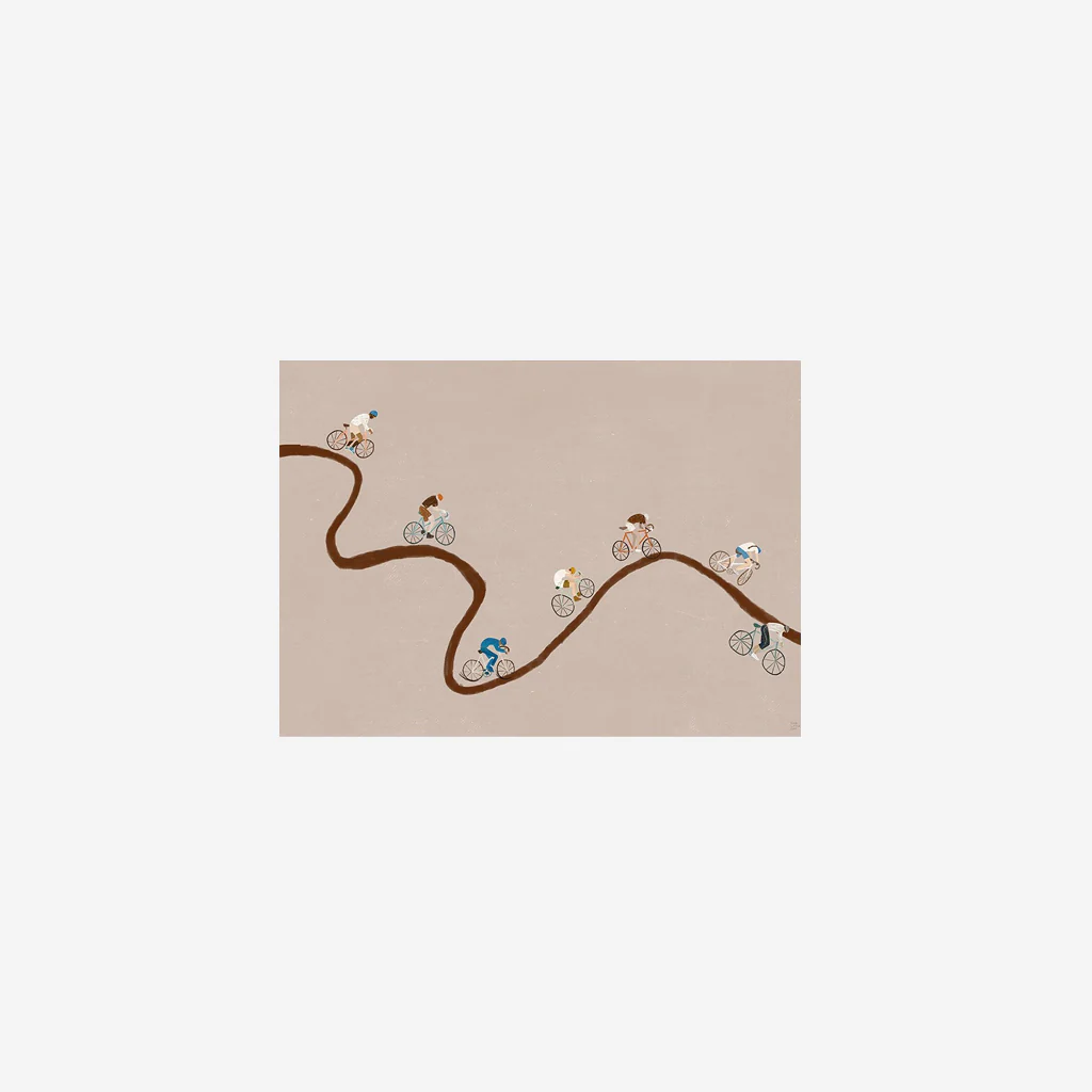 Fine Little Day Giro Bicyclist Print 50x70cm