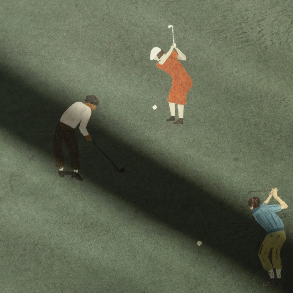 Fine Little Day Golfers Print 40x50cm - Image 3