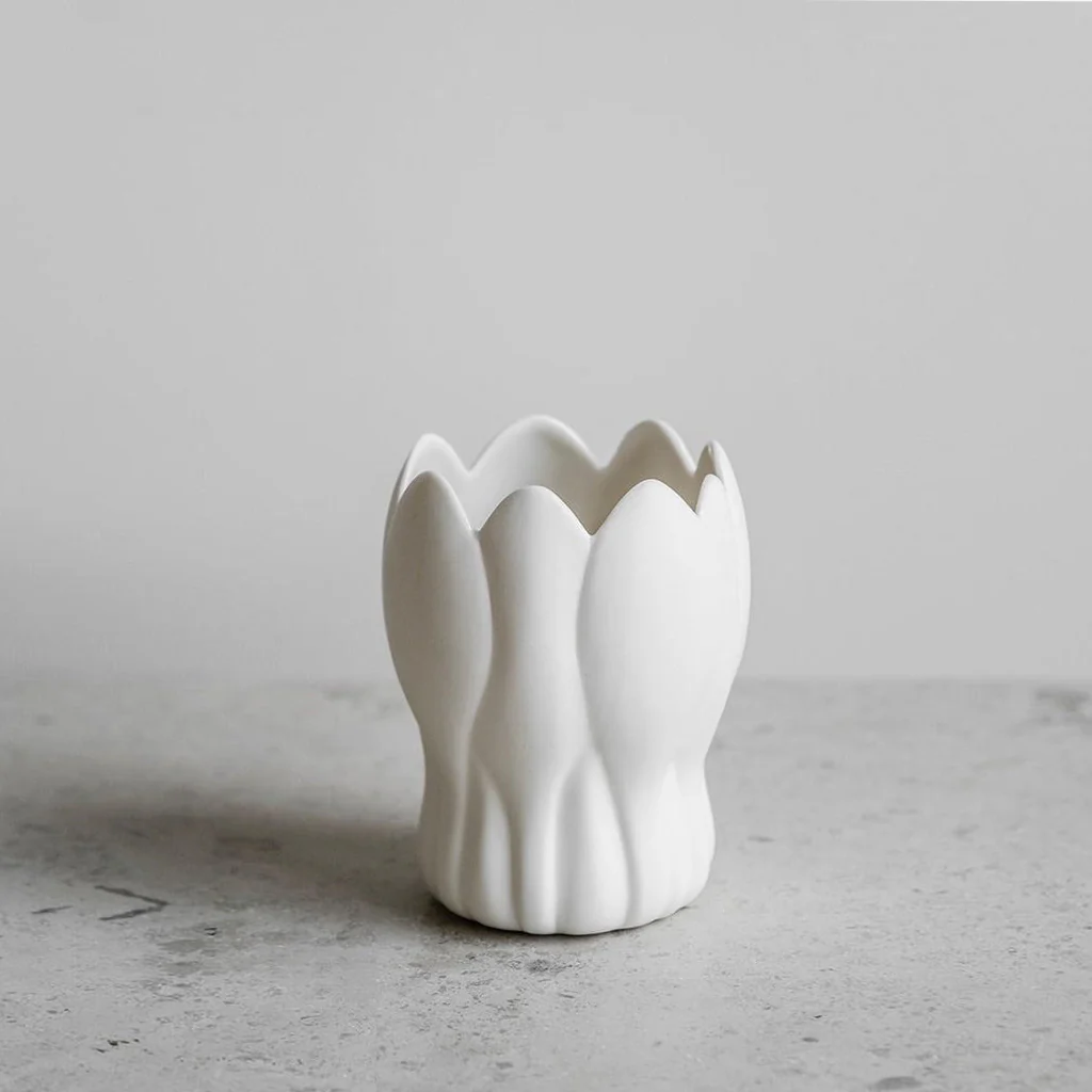 Fine Little Day Krokus Vase White Medium 15cm - Image 2
