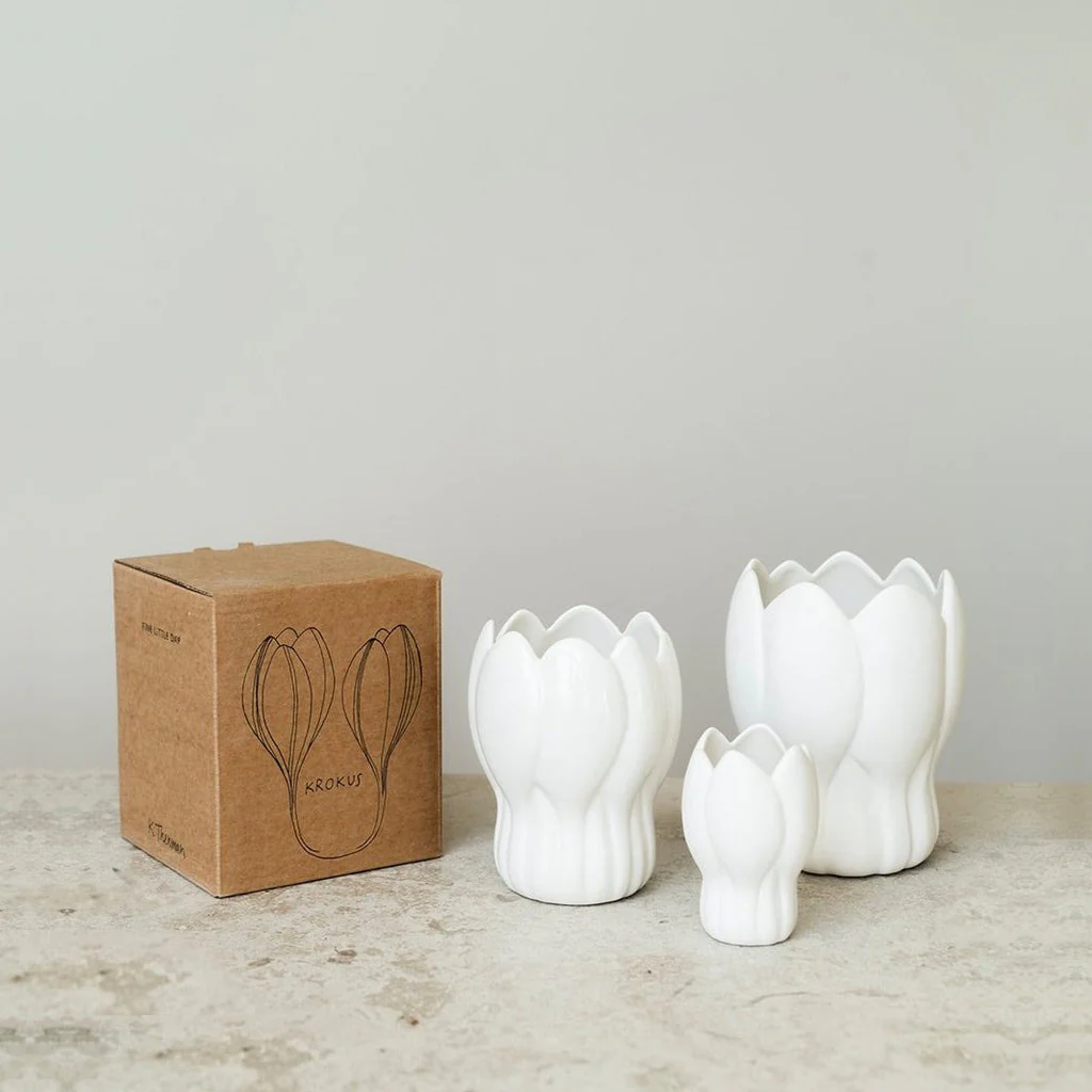 Fine Little Day Krokus Vase White Small 12cm - Image 4