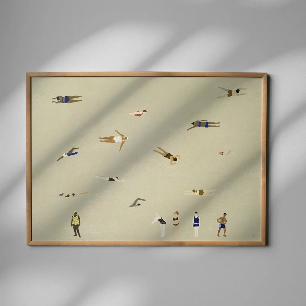 Fine Little Day Swimmers Print Sand 40x50cm - Image 2