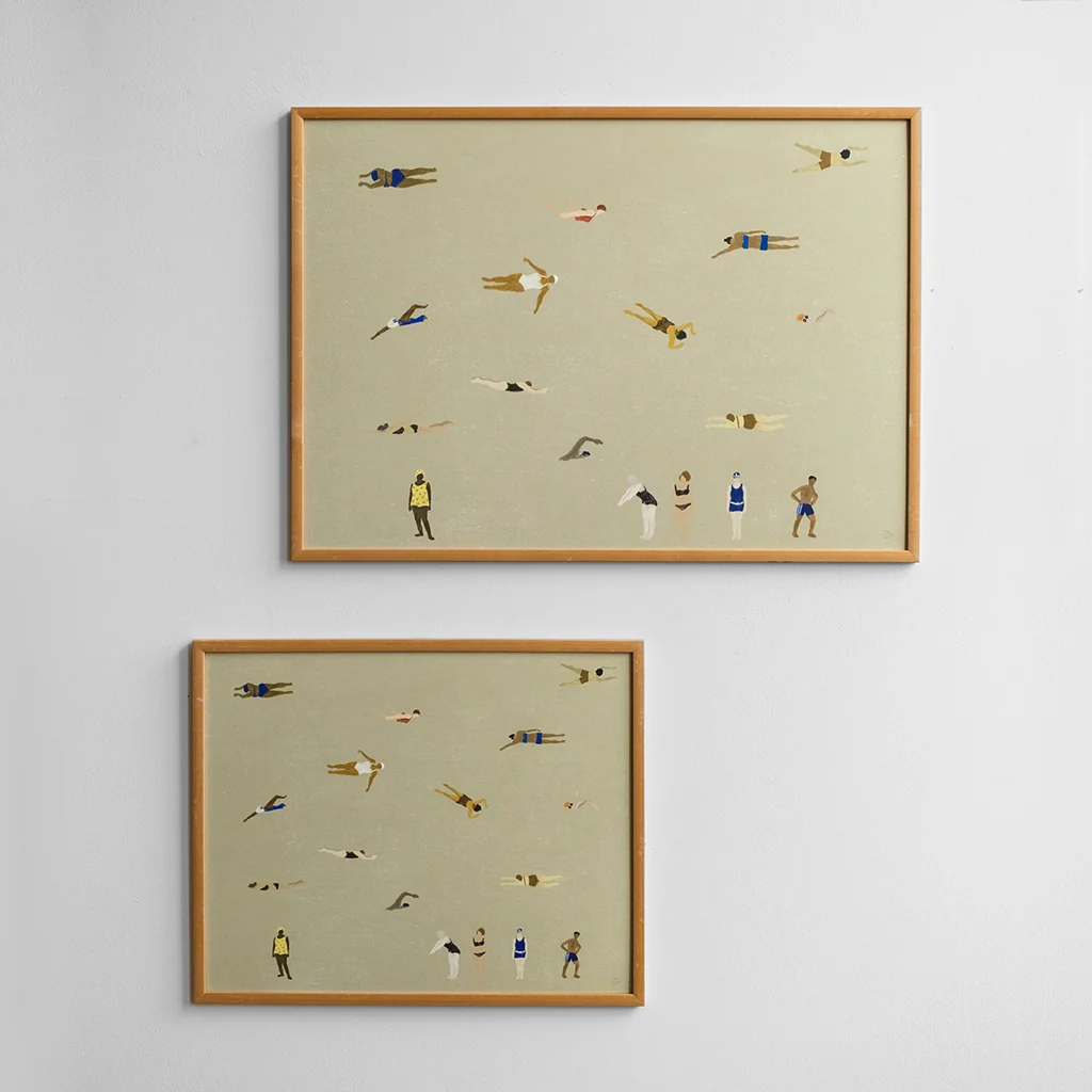 Fine Little Day Swimmers Print Sand 40x50cm - Image 4